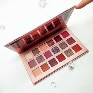 EYESHADOW PALETTE, NATURAL PINK, NEUTRAL SHIMMER GLITTER & NUDE COLORS- MEIBAOGE